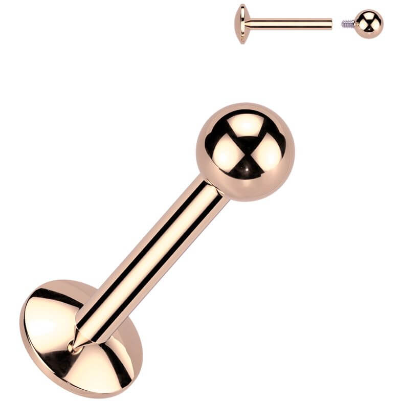 Titanium Labret ball 4mm base Internally Threaded