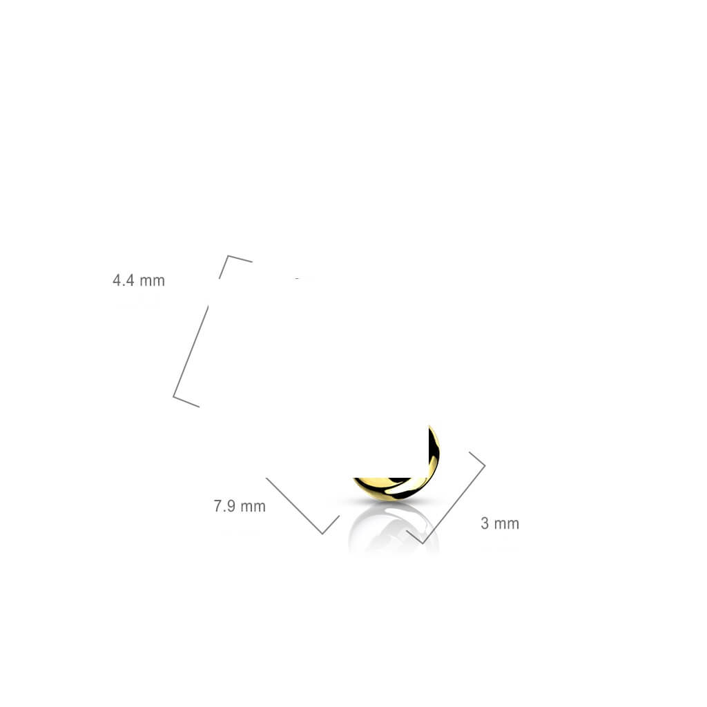 Titanio Labret Saetta piatta Filettatura Interna