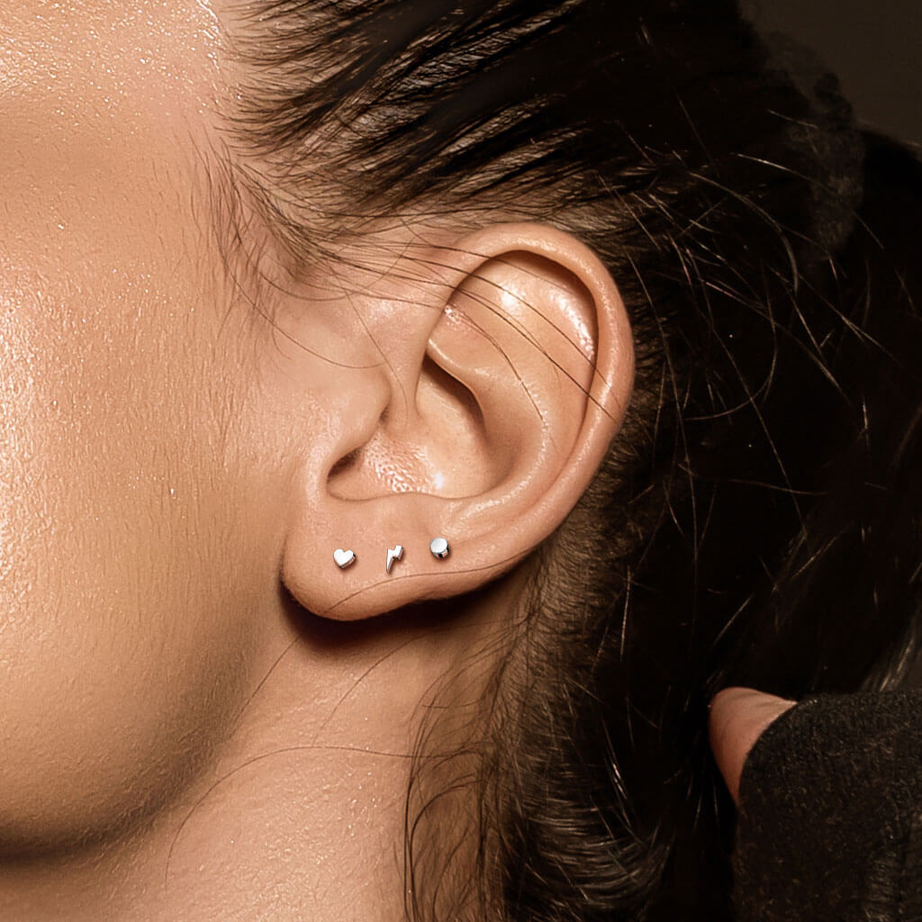 Titanio Labret Saetta piatta Filettatura Interna