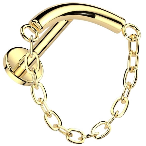 Titanio Cadena Colgante Rosca interna Labret