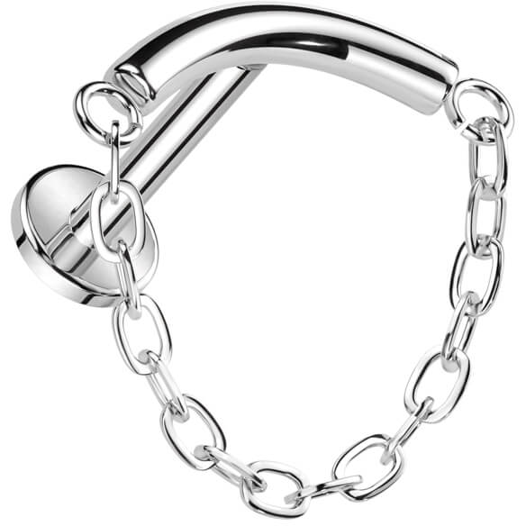 Titanio Cadena Colgante Rosca interna Labret