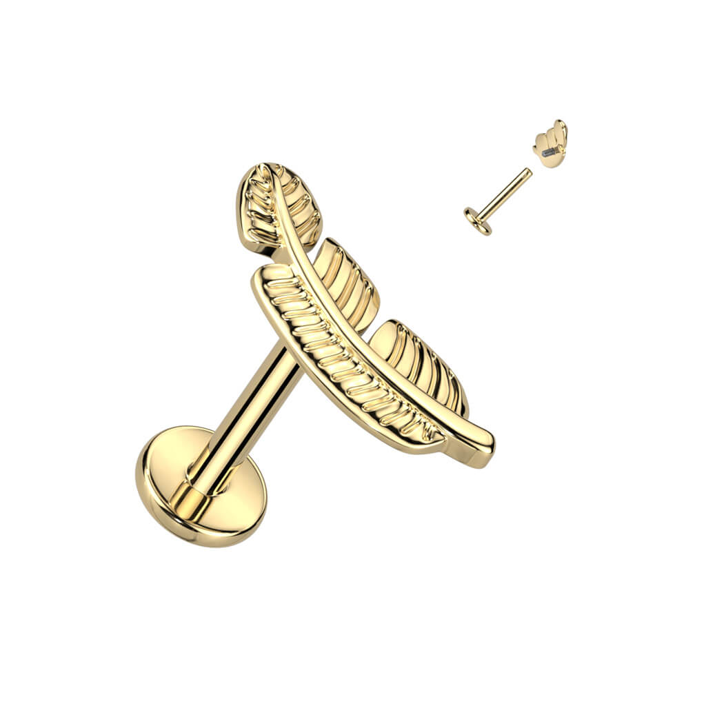 Titan Labret Feder Innengewinde