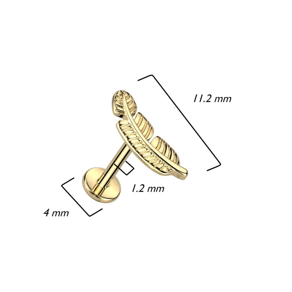 Titan Labret Feder Innengewinde
