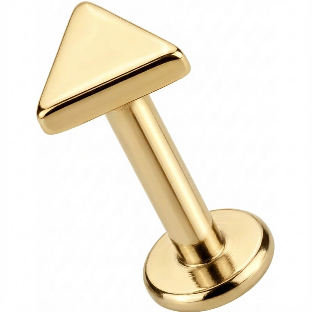 Titanium Labret Geometric Triangle Top Shape Internally Threaded