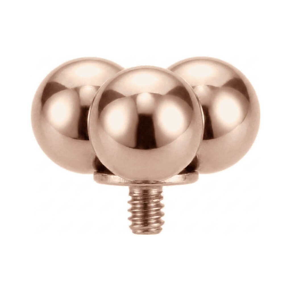 Titanium Top Triple Ball Cluster Internally Threaded