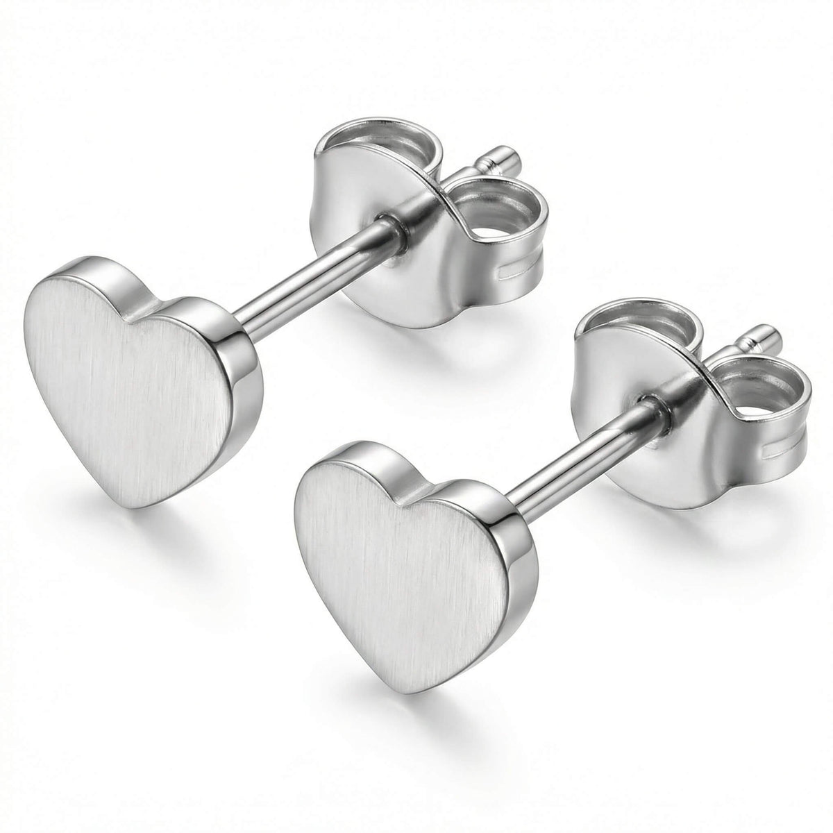 Titanium Earring Heart Shape For Earlobe