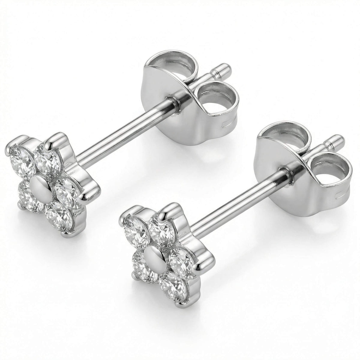 Titanium Earring Five Petal Flower Blossom