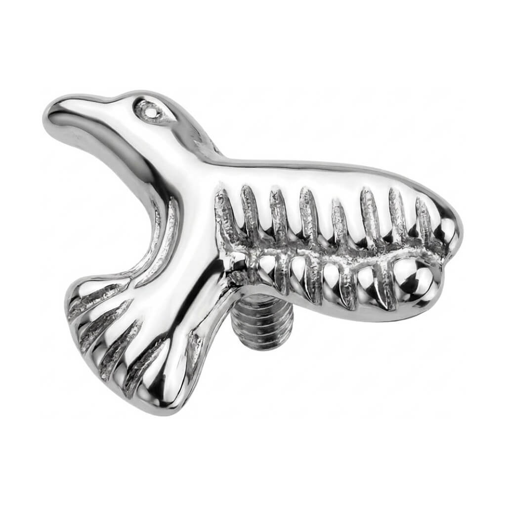 Titanium Top Flying Skeletal Bird Internally Threaded