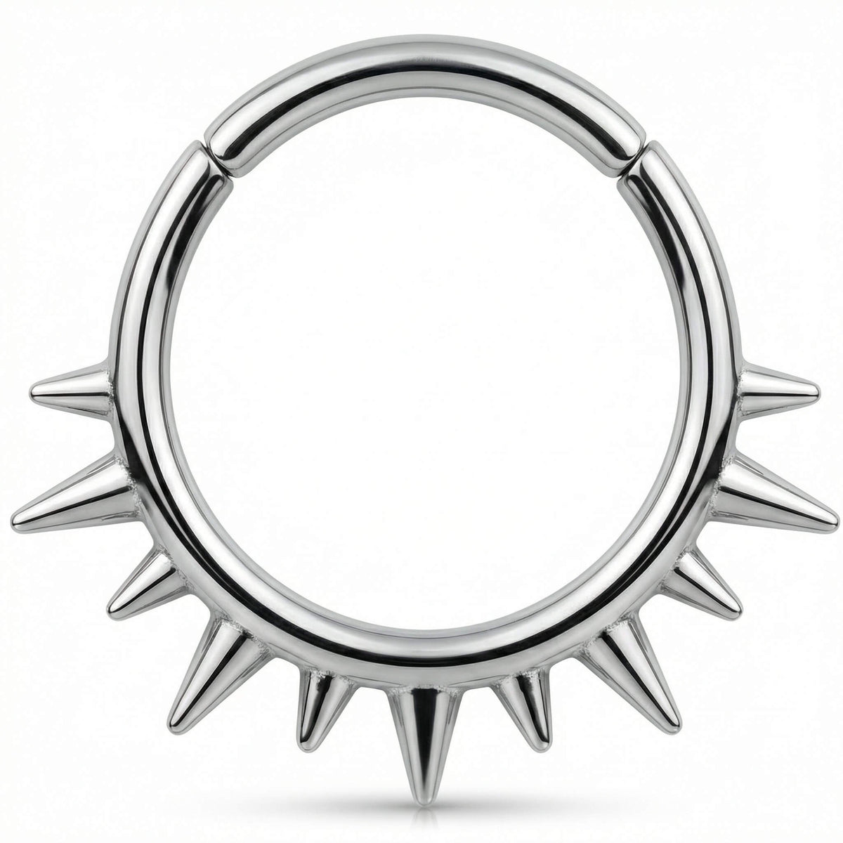 Titanium Ring Cone Spikes Crown Clicker