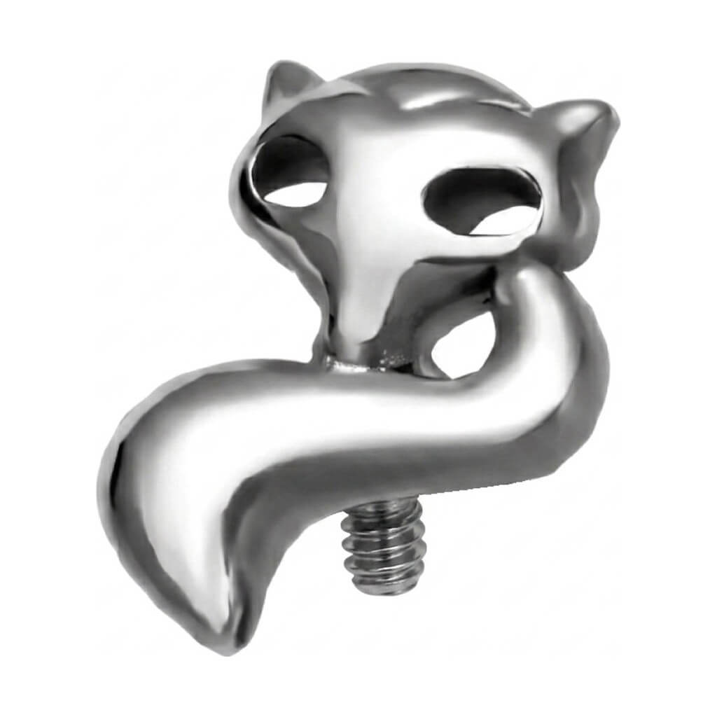 Titanium Top Curled Tail Fox Internally Threaded