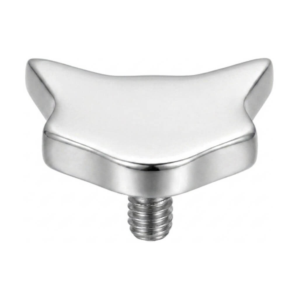 Titanium Top Cat Head Silhouette Internally Threaded