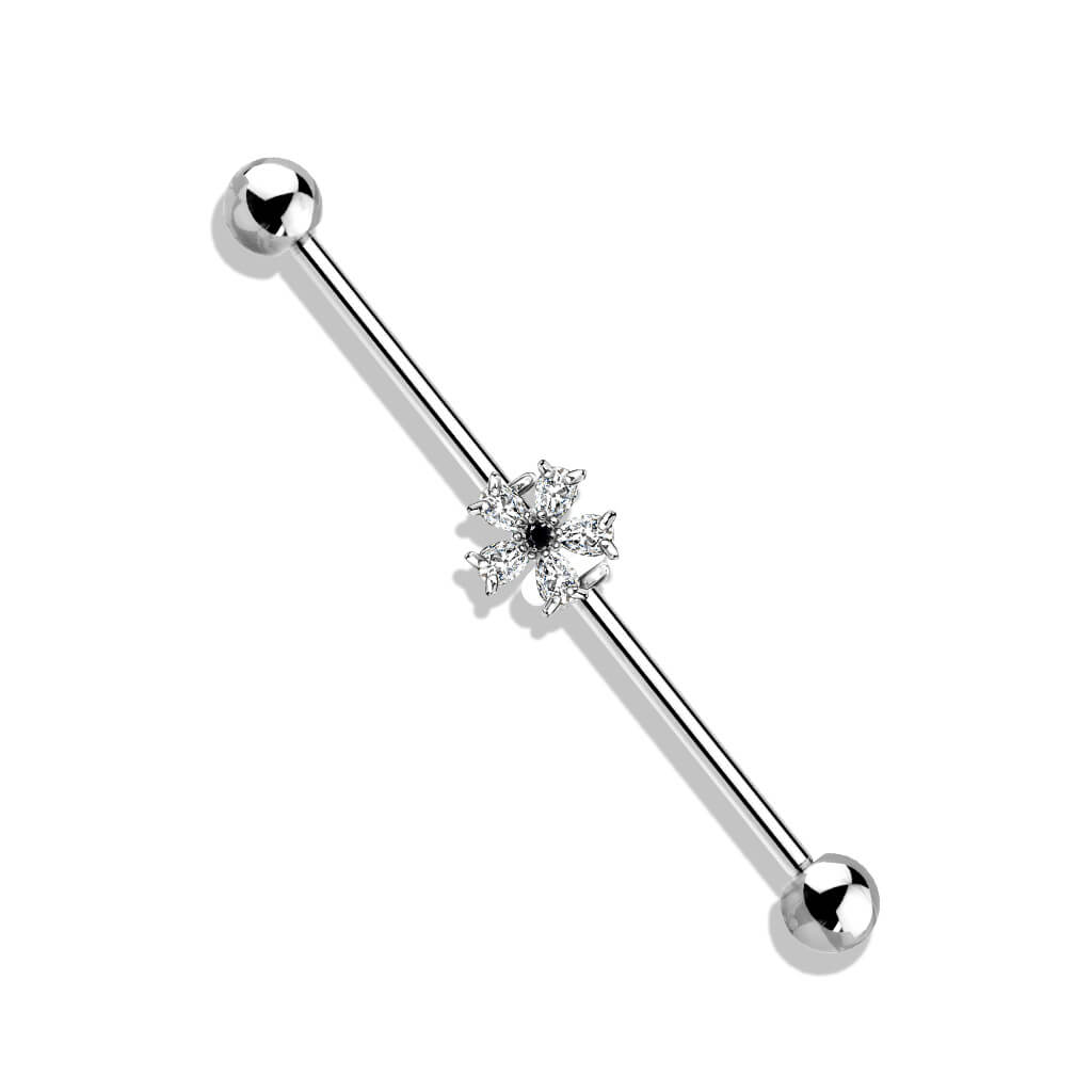 Barbell Industrial Zircone a fiore