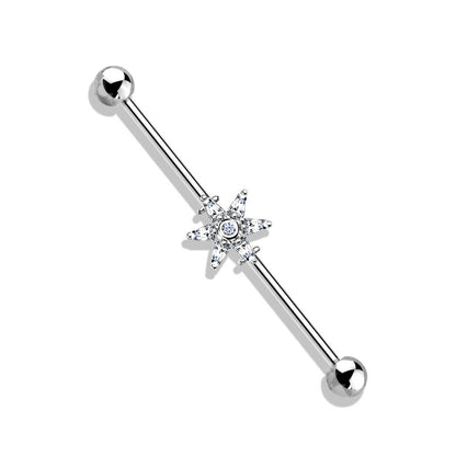 Barbell Industrial Zircone a fiore