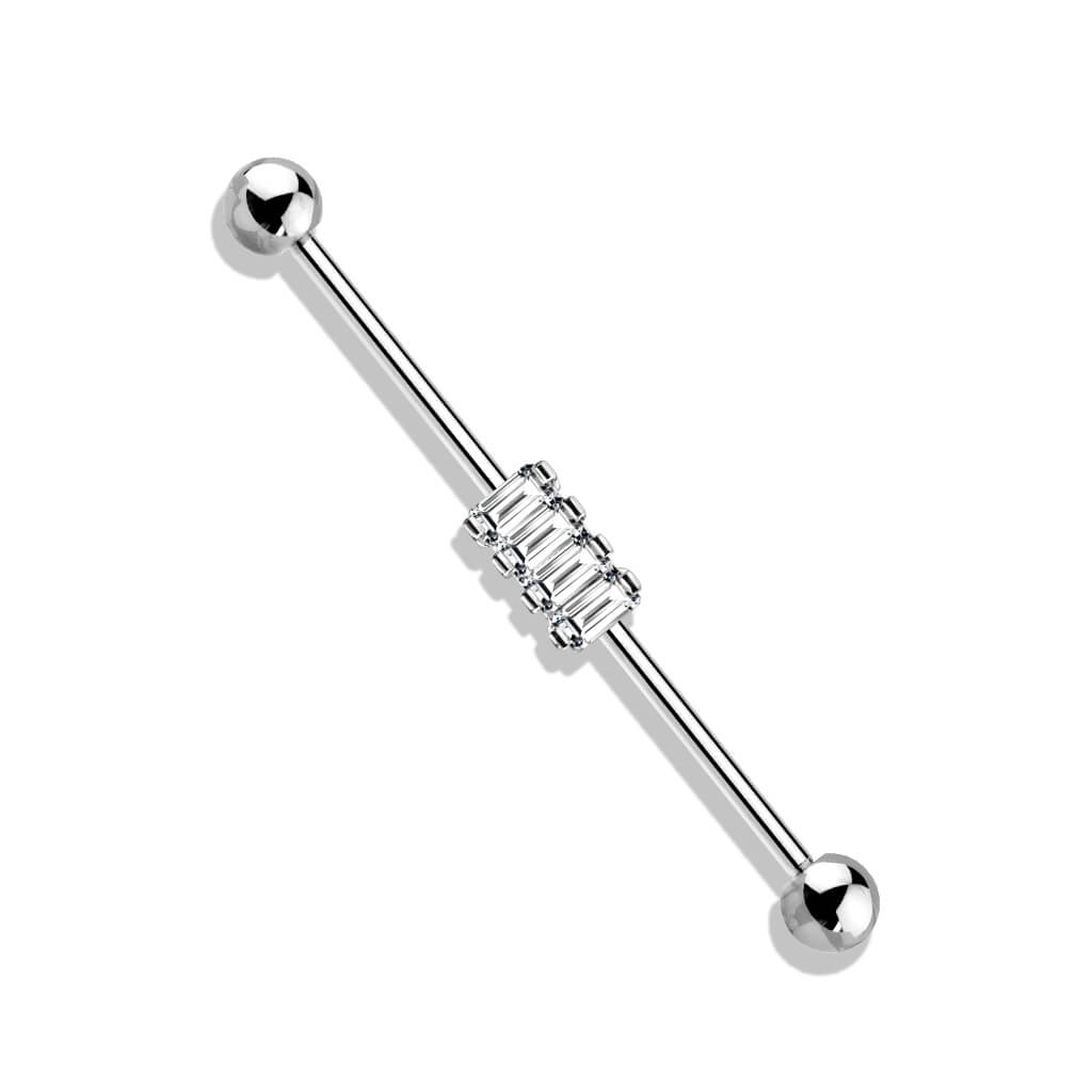 Industrial Barbell 4 Square Zirconia