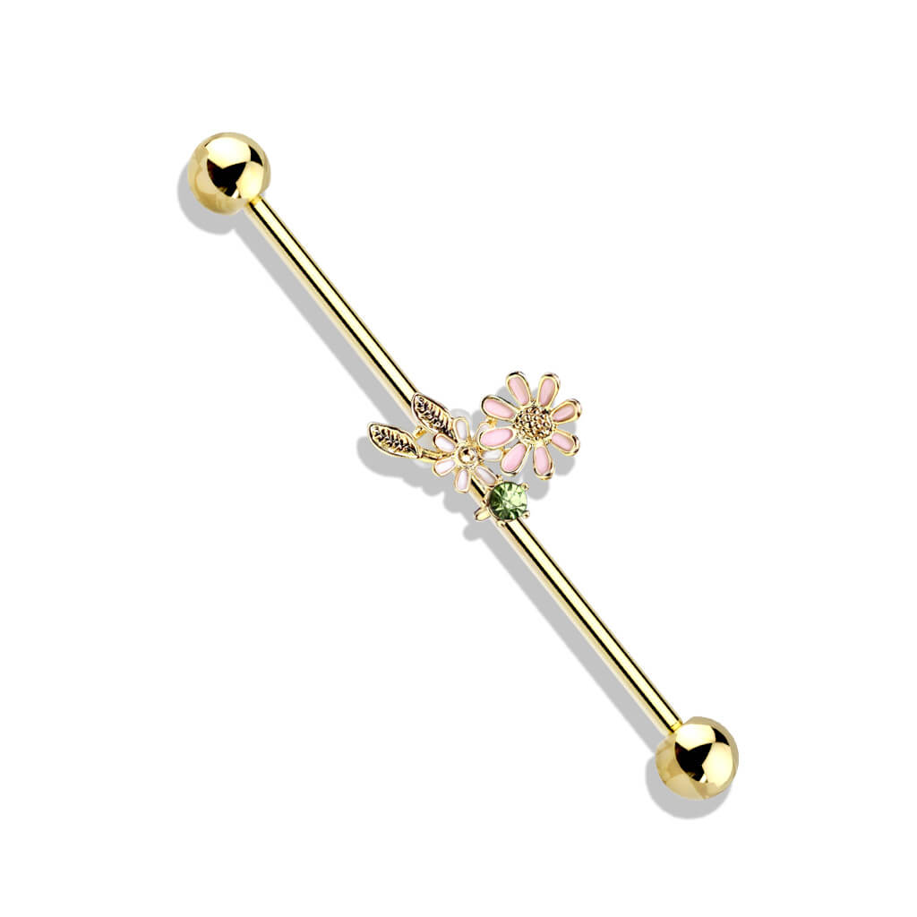 Industrial Barbell Flower Leaf