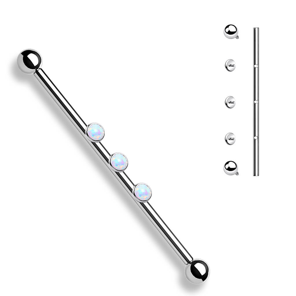 Industrial Barbell 3 Opal Internally Threaded