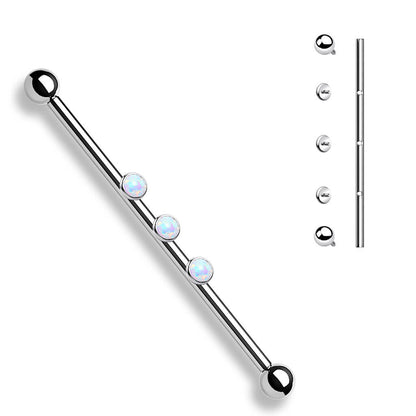 Industrial Barbell 3 Opal Internally Threaded