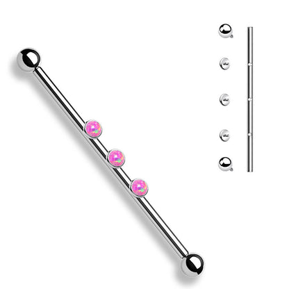 Industrial Barbell 3 Opal Internally Threaded