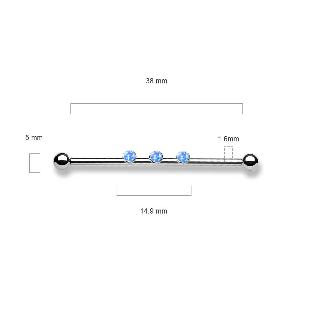 Barre industriel 3 Opales Filetage Interne