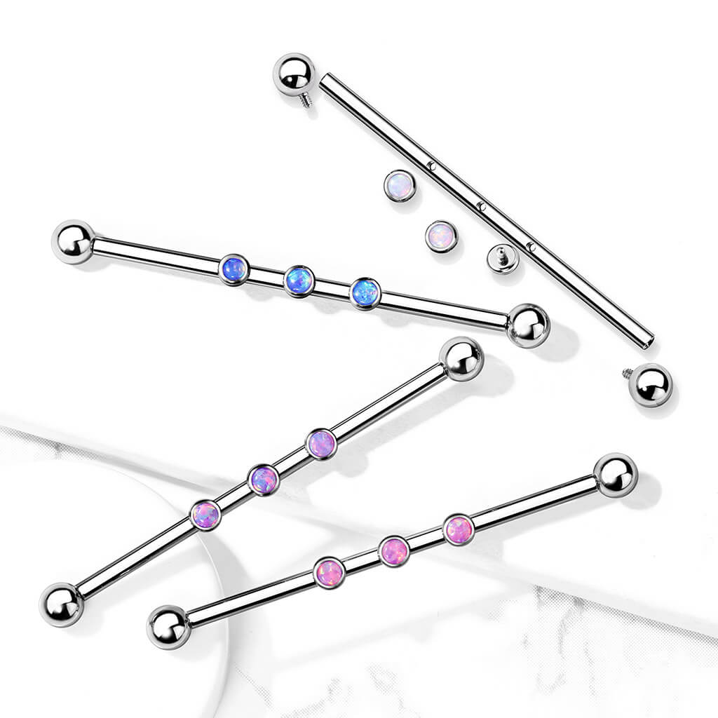 Industrial Barbell 3 Opal Internally Threaded