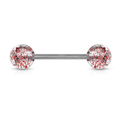 Barbell Acrylic Ultra Glitter Ball