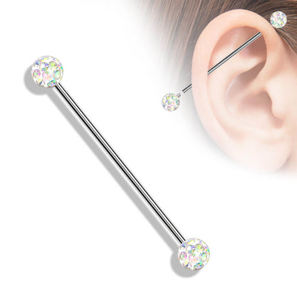 Barbell Industrial Sfera brillante Filettatura Interna