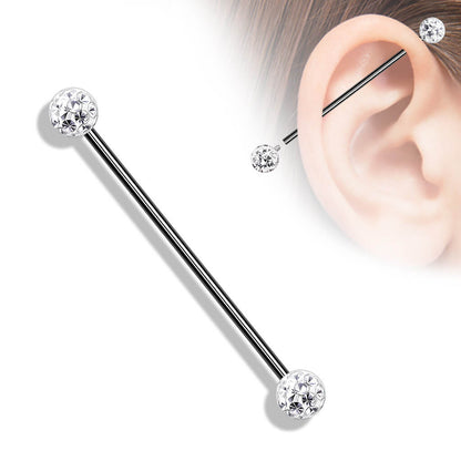 Industrial Barbell Ball Glitter Internally Threaded