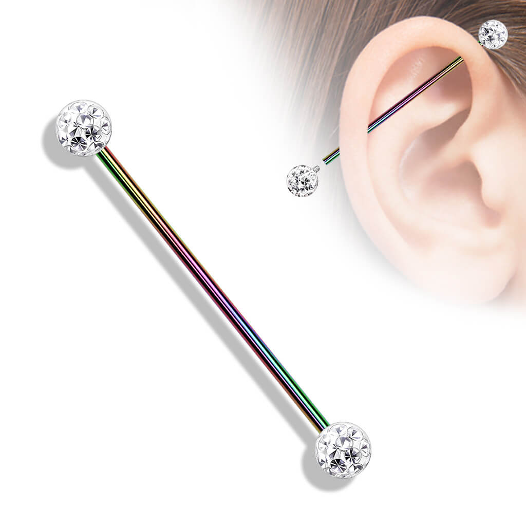 Barbell Industrial Sfera brillante Filettatura Interna