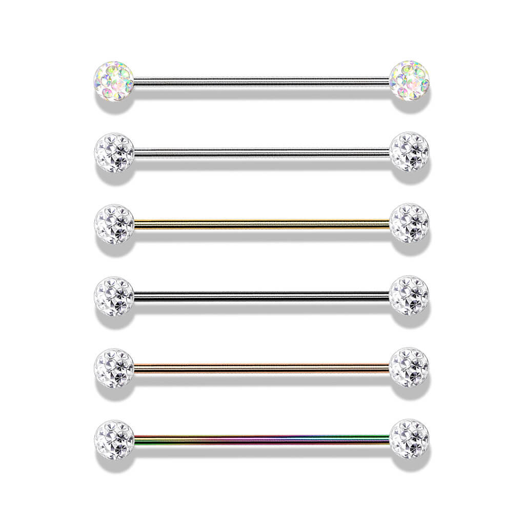 Barbell Industrial Sfera brillante Filettatura Interna