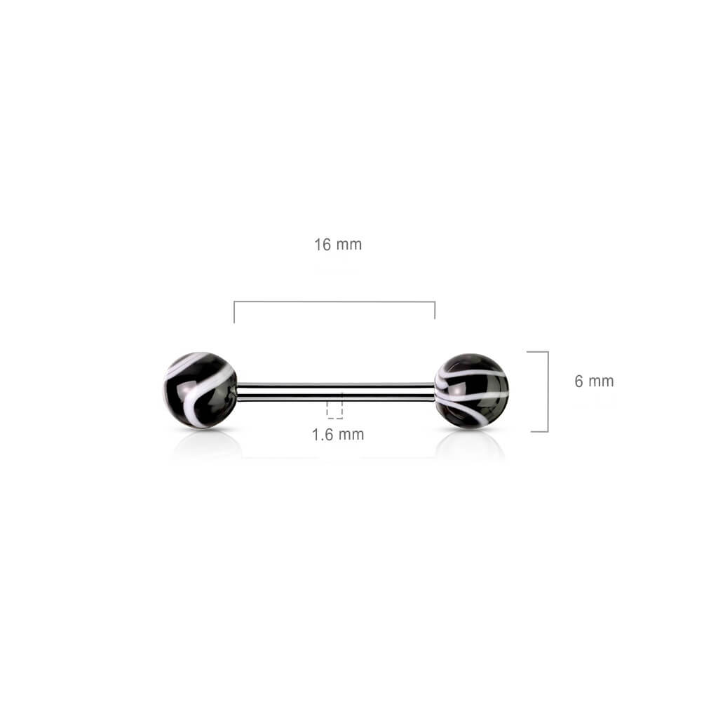 Barbell Acrylic Marble Ball