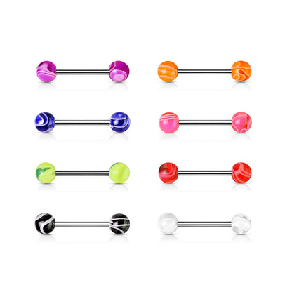 Barbell Acrylic Marble Ball