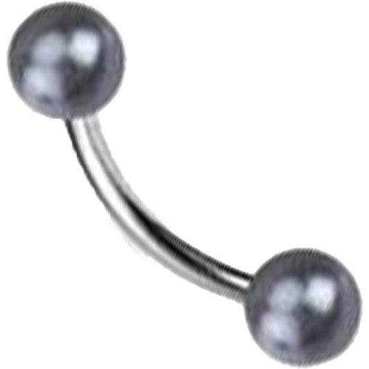 Eyebrow Piercing Acrylic Ball Pearlish Coat