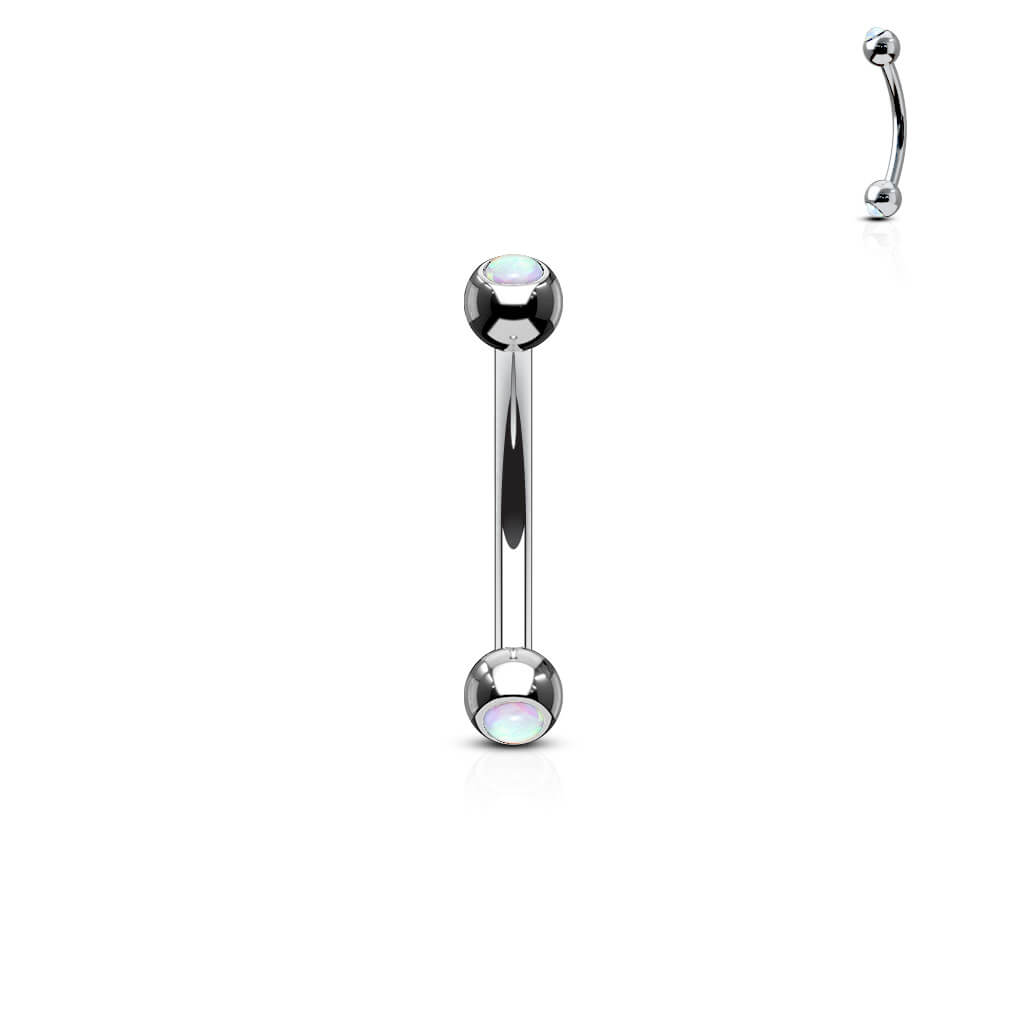 Piercing Sopracciglio Sfera d´argento con opale