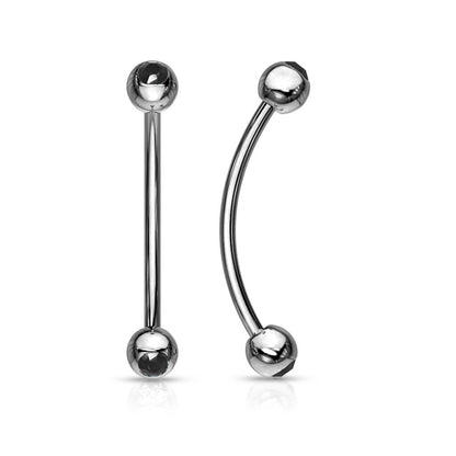 Barbell Curvo Sfera con zircone