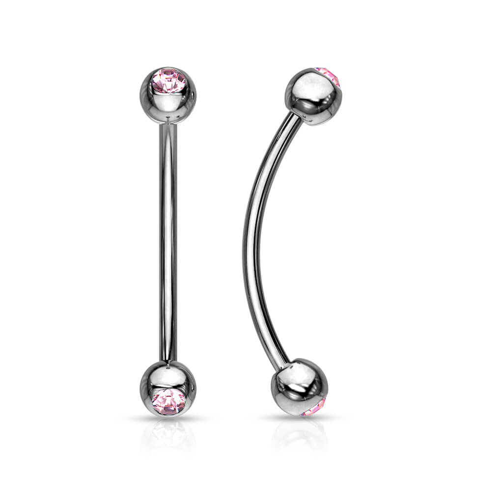 Barbell Curvo Sfera con zircone