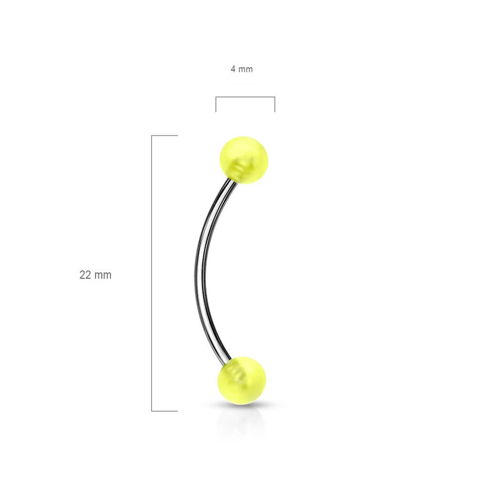 Curved Barbell Ball Glow in the Dark