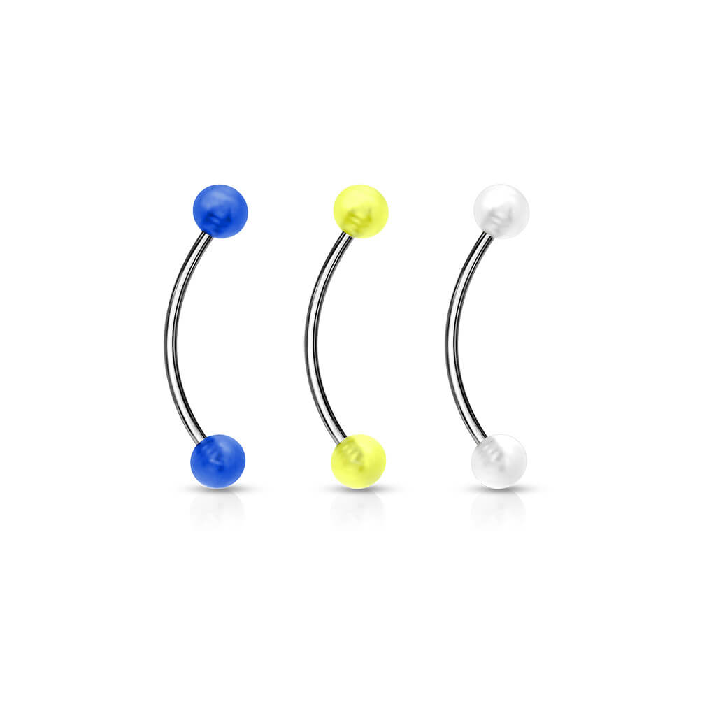 Curved Barbell Ball Glow in the Dark