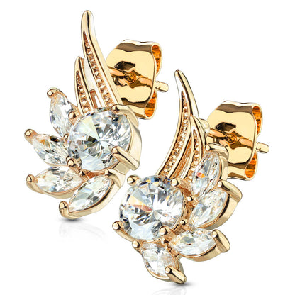 Bouton d'Oreille Ailes d'Ange Zircone