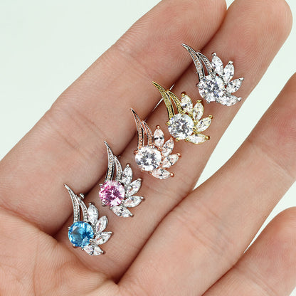 Bouton d'Oreille Ailes d'Ange Zircone