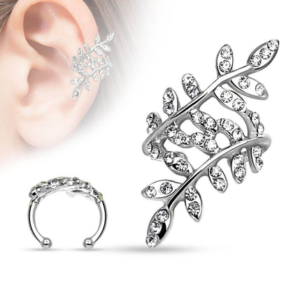 Manchette d'oreille Manchette d´Oreille feuilles Zircone Pliable