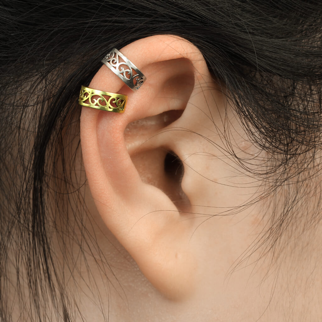 Earcuff Ear Cuff Herzen Biegbar