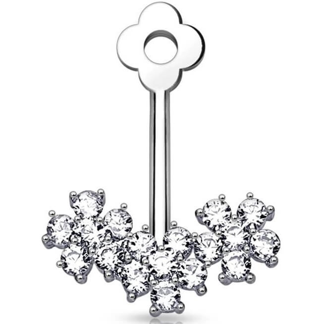 Attachment Flower Zirconia Silver