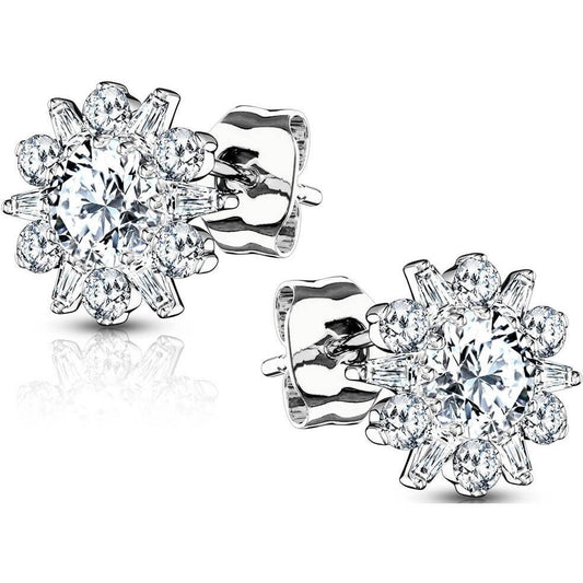 Silver 925 Flower Zirconia