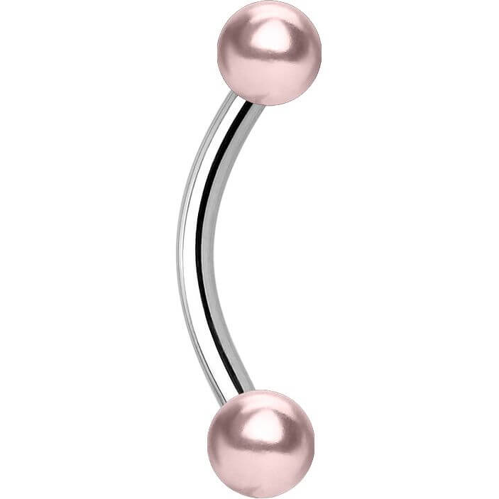 Eyebrow Piercing Pearl Coated Ball