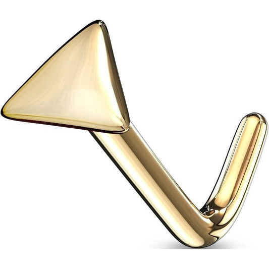 Or 14kt Nez En Forme de L Triangle Plat