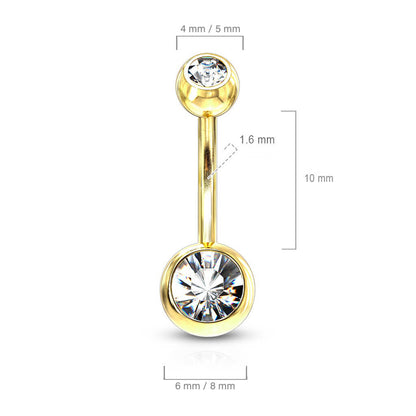 Belly Button Piercing Zirconia Ball