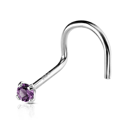 Or 14kt Nez  Vis Zircone