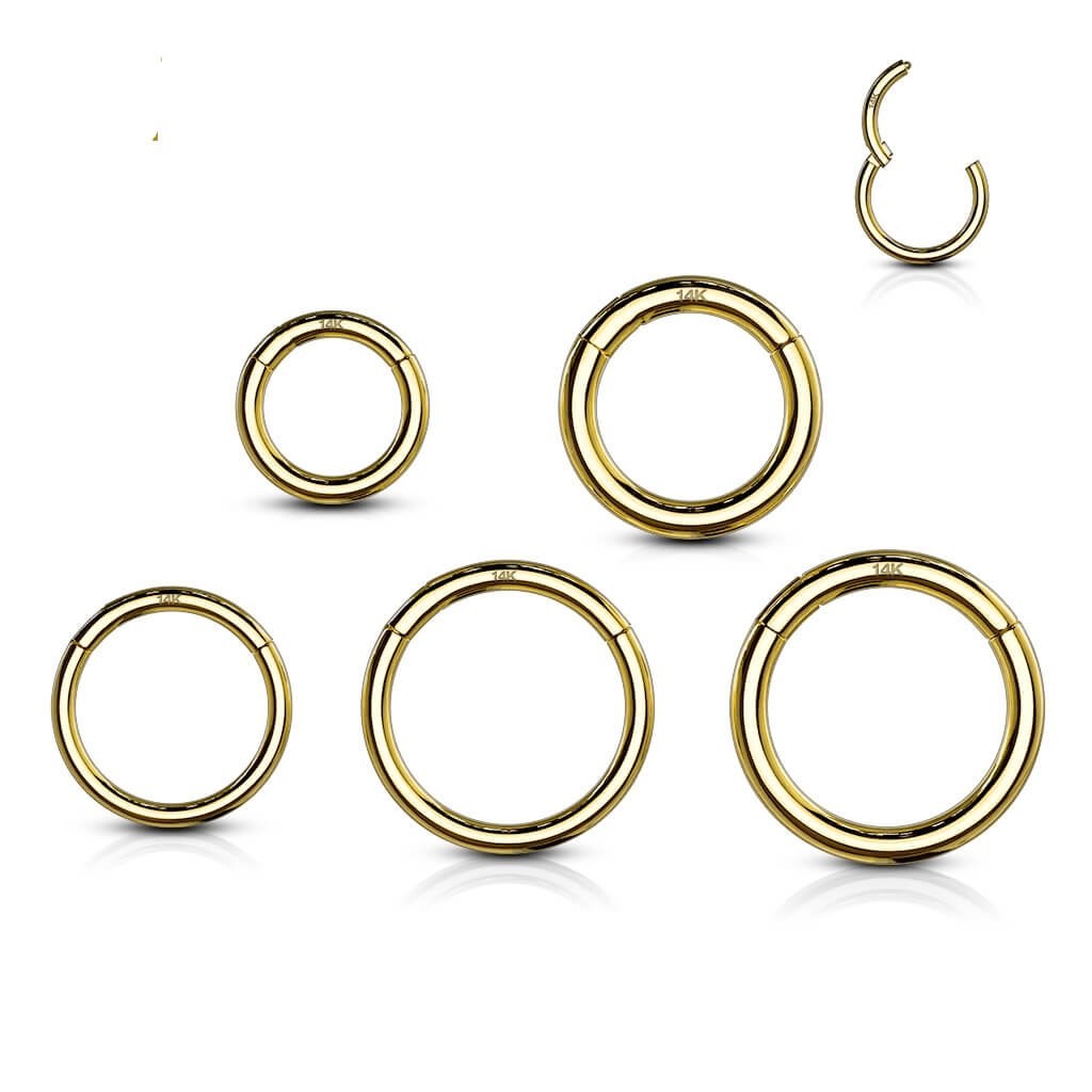 Oro 14 kt Anello Piercing Anello oro Clicker