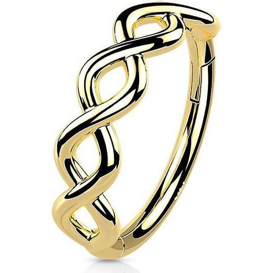 14 Karat Gold Ring Unendlichkeit Clicker