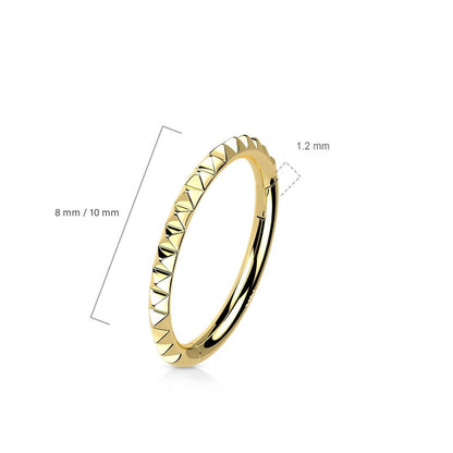 14 Karat Gold Ring Gelbgold Weißgold Clicker